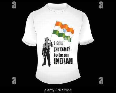 illustration vectorielle abstraite d'un t-shirt indien Illustration de Vecteur