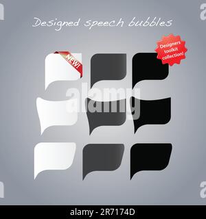 Conception de bulles vocales Illustration de Vecteur