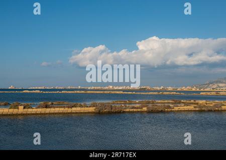 Riserva naturel integrale salin di trapani e paceco. sicile Banque D'Images