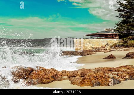 The Clinton Walker House (1952) par Frank Lloyd Wright Scenic Drive Carmel California USA Banque D'Images