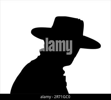 Silhouette de cow-boy Illustration de Vecteur