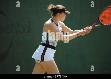 Arrière du joueur de tennis Amélie Banque D'Images