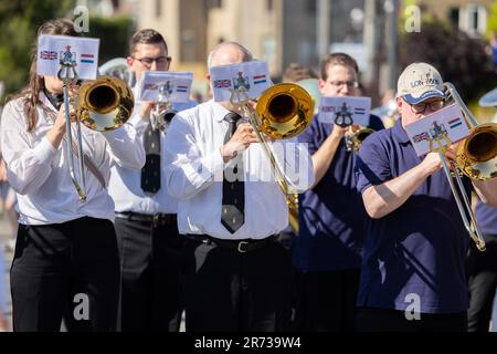 Concours Whit Friday Brass Band. Photo montre le concours Lydgate. Banque D'Images