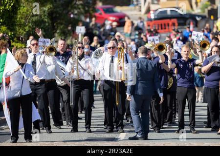 Concours Whit Friday Brass Band. Photo montre le concours Lydgate. Banque D'Images