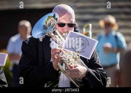 Concours Whit Friday Brass Band. Photo montre le concours Lydgate. Banque D'Images