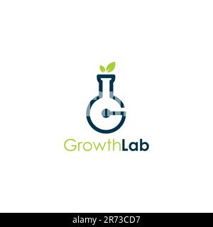 Logo de Growth Lab. Lettre G Laboratoire Illustration de Vecteur