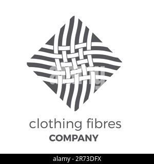 Brins de fibre tissés ensemble. Fibres de vêtements de différentes couleurs. Détails d'un tissu ou d'un tissu. Modèle vectoriel, modèle de logo Illustration de Vecteur