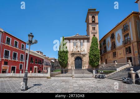 Église San Gil et Santa Ana - Grenade, Andalousie, Espagne Banque D'Images