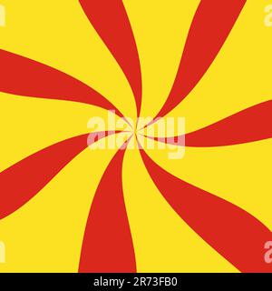 arrière-plan rayé à motif abstrait. texture de motif de rayon rétro sur les couleurs rouge et jaune. modèle d'art vintage pour bannière, papier peint, numérique Illustration de Vecteur