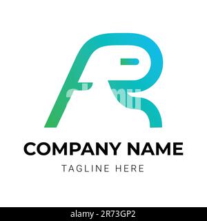 Motif dégradé de lettres et logo coloré Illustration de Vecteur