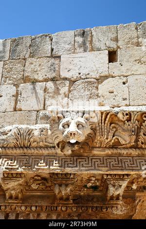 Les vestiges des anciennes ruines romaines de Baalbek, Liban. Banque D'Images