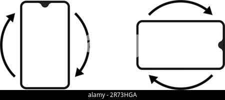 Illustration vectorielle de l'icône de rotation du téléphone Illustration de Vecteur