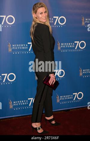 Rome, Italie. 12th juin 2023. Dana Ferrara assiste au tapis rouge de la fête anniversaire 70th de Minerva Pictures au Palazzo Brancaccio. Crédit : SOPA Images Limited/Alamy Live News Banque D'Images