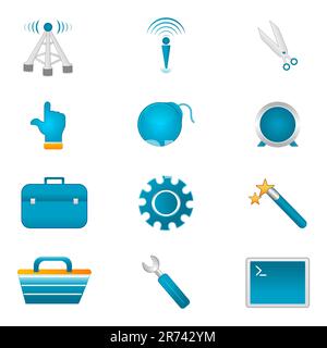 Illustration du web icons sur fond blanc Illustration de Vecteur