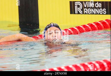 Rennes, France. 12th juin 2023. Charlotte Bonnet, finale de 200 M au cours des Championnats de natation d'élite française sur 12 juin 2023 à Rennes, France - photo Laurent Lairys/DPPI crédit: DPPI Media/Alamy Live News Banque D'Images