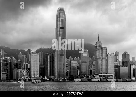 Star Ferry et Hong Kong Island Skyline, Hong Kong, Chine. Banque D'Images