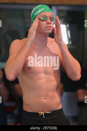 Rennes, France. 11th juin 2023. Leon Marchand des DAUPHINS TOULOUSE OEC 200 M NL pendant les Championnats de natation de l'élite française sur 11 juin 2023 à Rennes, France. Photo de Laurent Lairys/ABACAPRESS.COM crédit: Abaca Press/Alay Live News Banque D'Images