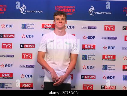 Rennes, France. 11th juin 2023. Leon Marchand des DAUPHINS TOULOUSE OEC Podium 200 M NL pendant les Championnats de natation de l'élite française sur 11 juin 2023 à Rennes, France. Photo de Laurent Lairys/ABACAPRESS.COM crédit: Abaca Press/Alay Live News Banque D'Images