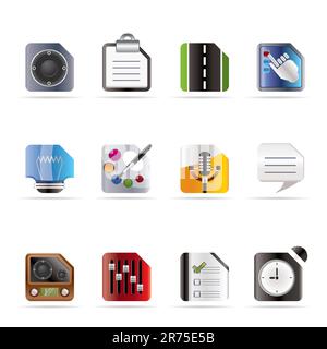 Téléphone mobile, ordinateur et Internet Icons - Vector Icon Set 3 Illustration de Vecteur