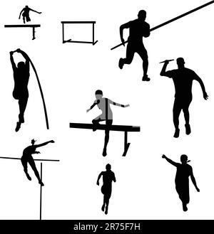 silhouette de la collection athletics - vector Illustration de Vecteur