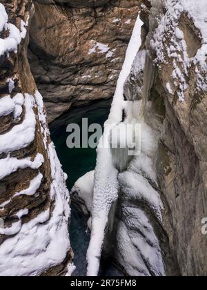 Hiver dans le Breitachklamm, Oberstdorf Banque D'Images