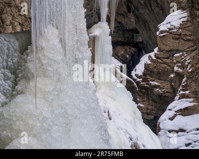 Hiver dans le Breitachklamm, Oberstdorf Banque D'Images