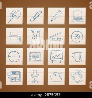 Outils Office icons - vector icon set Illustration de Vecteur