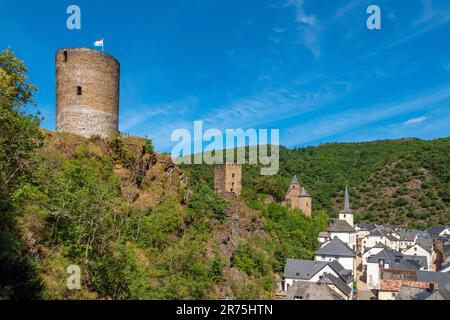 Château, Esch-sur-Sure, canton de Wiltz, Diekirch, Grand-Duché de Luxembourg, Ardennes, Diekirch Esch-sur-Sure Benelux, Benelux pays Diekirch Luxembourg Banque D'Images