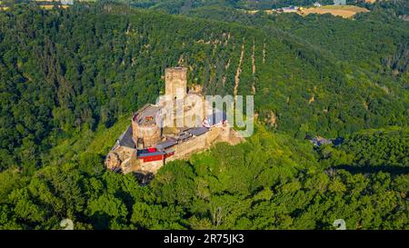 Ehrenburg près de Brodenbach, vallée de la Moselle, Moselle, Rhénanie-Palatinat, Allemagne Banque D'Images