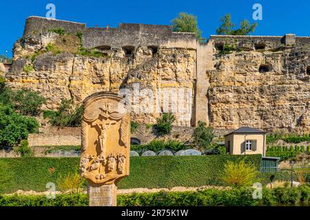 Vue de la vallée de l'Alzette aux casemates, Luxembourg, Benelux, pays du Benelux, Luxembourg Banque D'Images