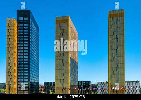 Cour de justice européenne, Kirchberg, Luxembourg, Benelux, pays du Benelux, Luxembourg Banque D'Images