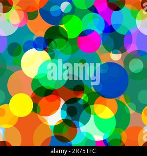 Seamless texture - cercles irisés couleur de la taille différente Illustration de Vecteur