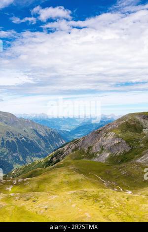 Vue depuis Edelweißspitze en direction du nord, Bruck, Zeller See, Zell am See Banque D'Images