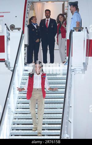 13 juin 2023, Carthagène, région de la côte des Caraïbes, Colombie: La reine Letizia d'Espagne arrive à l'aéroport international Rafael Nunez 13 juin 2023 à Cartagena, Colombie. C'est le huitième voyage de coopération de la reine Letizia. (Credit image: © Jack Abuin/ZUMA Press Wire) USAGE ÉDITORIAL SEULEMENT! Non destiné À un usage commercial ! Crédit : ZUMA Press, Inc./Alay Live News Banque D'Images