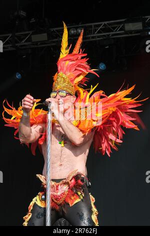 Uncle Funk's Disco Inferno se produit au Cambridge Club Festival, 2023, Childerley Orchard. 11 juin 2023, Cambridge, Angleterre. Banque D'Images