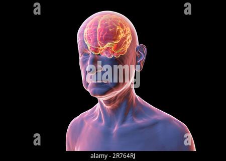 Illustration d'un vieil homme. Banque D'Images