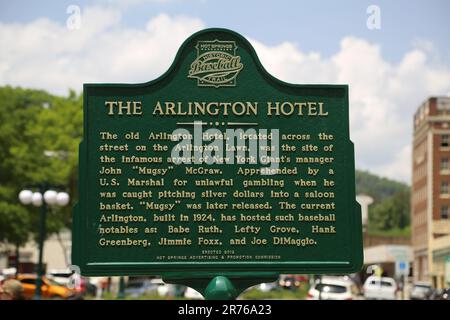 Arlington Hotel plaque Banque D'Images