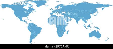 Carte du monde pays par pays Illustration de Vecteur