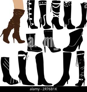 collection boots - vector Illustration de Vecteur