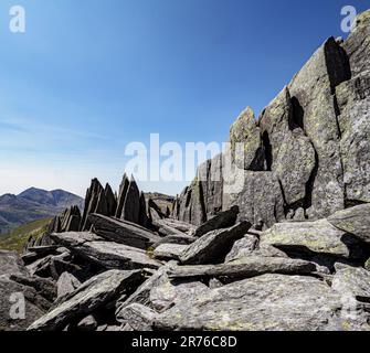 Castell y Gwynt le château du vent sur la chaîne de Glyderau à Eryri Snowdonia, au nord du pays de Galles, au Royaume-Uni Banque D'Images