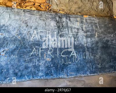 Mauritanie, région de l'Adrar, Entkemkemt, travaux en cours à l'école primaire "Afrique pour l'Afrique" Banque D'Images