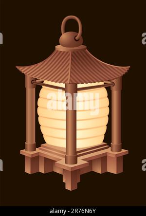 Vecteur de lampe chinois Illustration de Vecteur