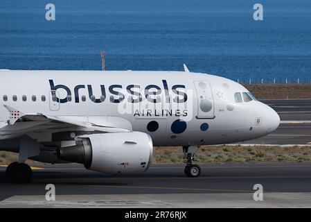 Tenerife, Espagne 4 juin St, 2023. Brussels Airlines Airbus A320.image d'un avion de transport aérien de Brussels Airlines à Tenerife Banque D'Images