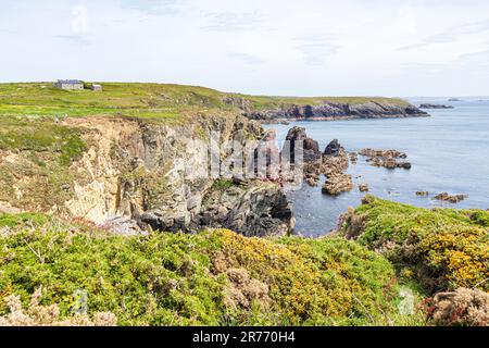 St non's Bay, sur la péninsule de St David, dans le parc national de la côte de Pembrokeshire, pays de Galles, Royaume-Uni Banque D'Images