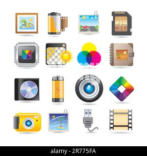 Photographie icon set Illustration de Vecteur