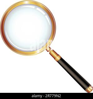 Loupe isolée sur fond blanc Illustration de Vecteur