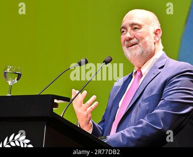 Potsdam, Allemagne. 13th juin 2023. Ron Prosor, ambassadeur d'Israël, prend la parole à l'ouverture du Festival du film juif de Berlin Brandenburg. Outre les documentaires, le programme comprend des courts métrages et des films célébrant 75 ans d'Israël. Au festival, 64 films de 16 pays de production montrent la diversité de la vie juive dans tous les genres cinématographiques. Credit: Bernd Settnik/dpa-Zentralbild/dpa/Alay Live News Banque D'Images