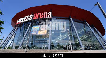 Cologne, Allemagne - 31 mai 2023 : salle d'événements Lanxess Arena à cologne deutz Banque D'Images