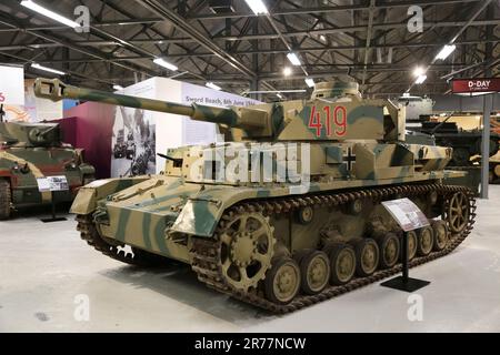 WW2 German Panzer IV Ausf D, The Tank Museum, Bovington Camp, Dorchester, Dorset, Angleterre, Grande-Bretagne, Royaume-Uni, Royaume-Uni, Europe Banque D'Images