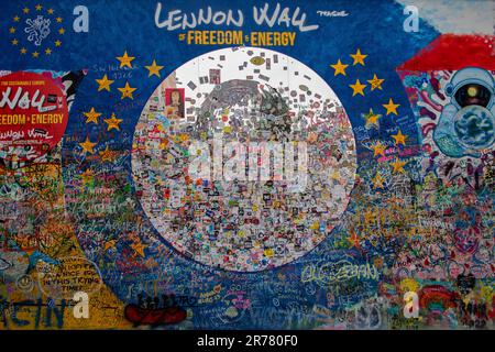 John Lennon Wall à Prague, République Tchèque Banque D'Images